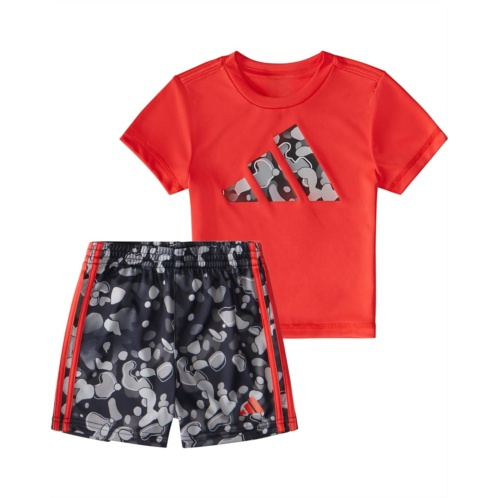 adidas Kids Poly Tee AOP 3S Short Set(Infant)