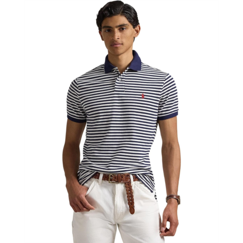 Mens Polo Ralph Lauren Classic Fit Striped Mesh Polo Shirt