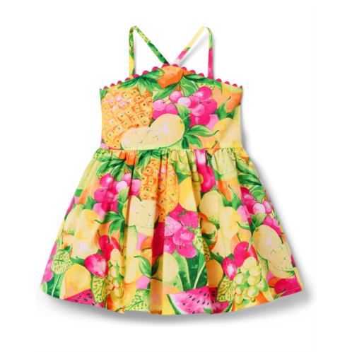 Janie and Jack Girls Fruit Print Dress (Toddler/Little Kid/Big Kid)