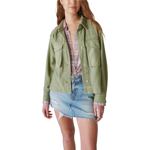 Lucky Brand Cropped Twill Utility Jacket