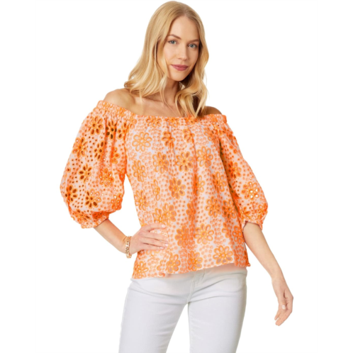 Womens Lilly Pulitzer Kerrigan Elbow Sleeve Top