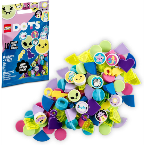 LEGO DOTS Extra DOTS - Series 6 41946 Craft Decoration Kit; Decorating Tiles That Make a for Ages 6+ (118 Pieces)
