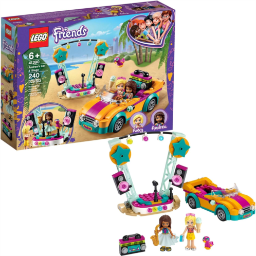LEGO Friends Andrea’s Car & Stage Playset 41390 Building Kit, Includes a Toy Car and a Toy Bird (240 Pieces)