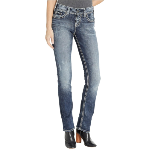 Silver Jeans Co. Suki Mid-Rise Well Defined Curve Mid Straight Jeans in Indigo L93413SDI349