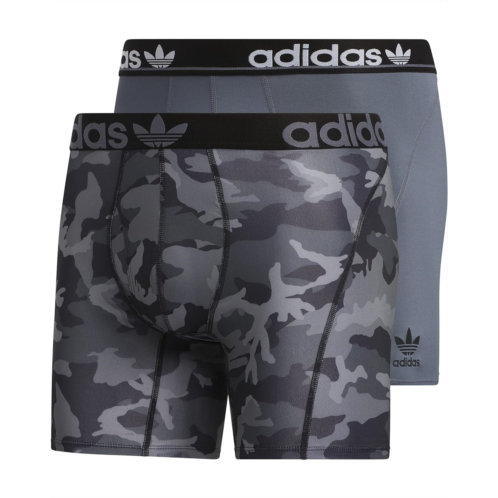 Mens adidas Trefoil Athletic Comfort Fit Boxer Brief Underwear 2-Pack