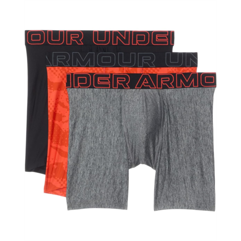 Mens Under Armour 3-pack Performance Tech Print 6” Boxer Briefs