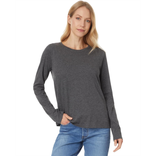 Womens Eileen Fisher Round Neck Long Sleeve Tee