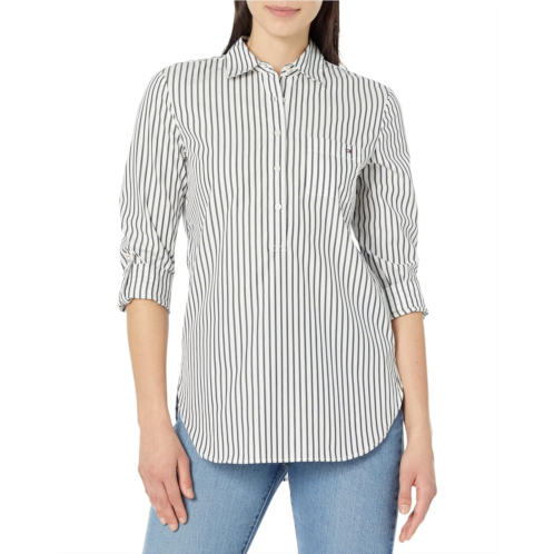 Womens Tommy Hilfiger Easy Care Popover Stripe Blouse