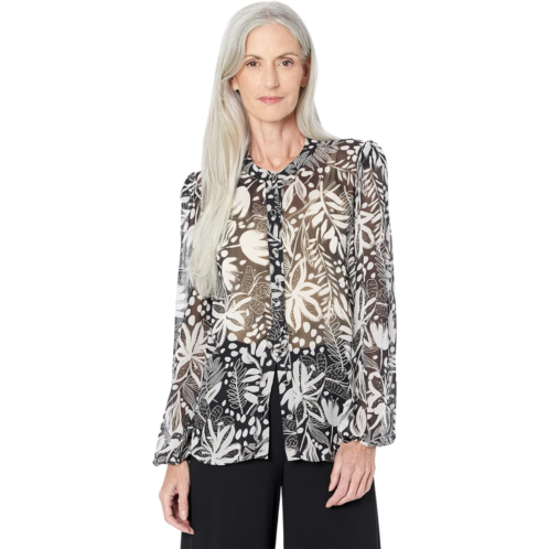 MILLY Glora Painted Tiger Lily Top