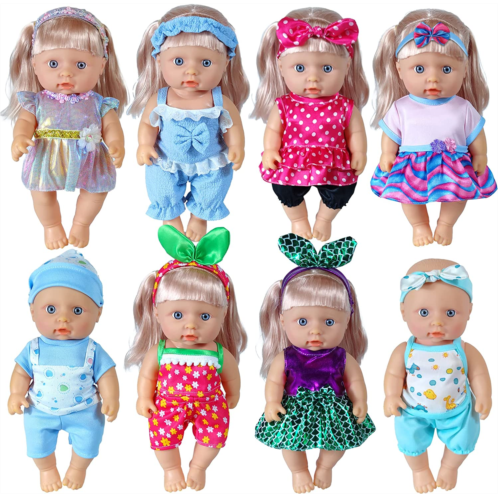 WONDOLL 19Pcs 8-10-inch-Doll-Clothes-Accessories Baby-Doll-Clothes Costumes Outfits Christmas Birthday Gift for Little Girl