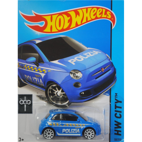 Hot Wheels 2015 HW City Fiat 500 50/250, Blue