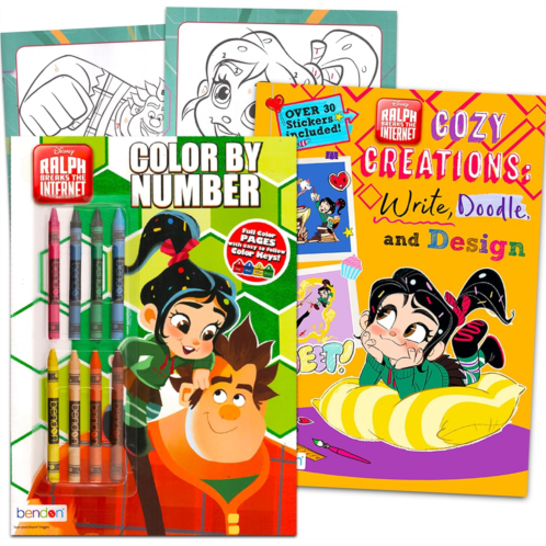 Disney Wreck It Ralph Coloring Book Super Set for Kids - Bundle with 2 Wreck it Ralph Activity Books with Games, Puzzles, and More