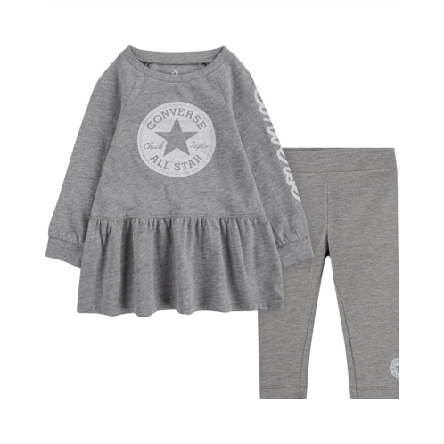 Converse Kids Peplum T-Shirt and Leggings Set (Infant)