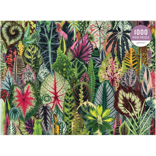 Galison Houseplant Jungle 1000 Piece Jigsaw Puzzle for Adults - Plant Jigsaw Puzzle with Mix of Succulents & Other Household Plants - Fun Indoor Activity, Multicolor