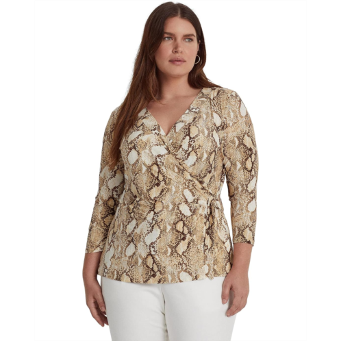 POLO Ralph Lauren LAUREN Ralph Lauren Plus Size Print Stretch Jersey Top