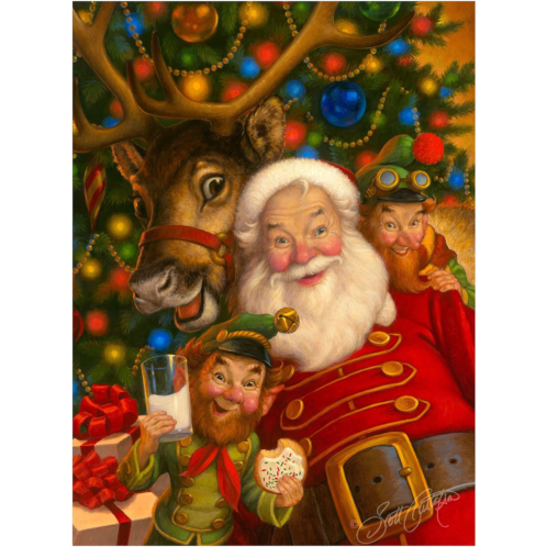 A2PLAY Christmas Puzzles for Adults 1000 Piece, Santas Selfie Holiday Puzzle, Santa Christmas Puzzle, Family Jigsaw Puzzle & Fact Poster, Skill Level: Difficult, Premium Recyclable Materi