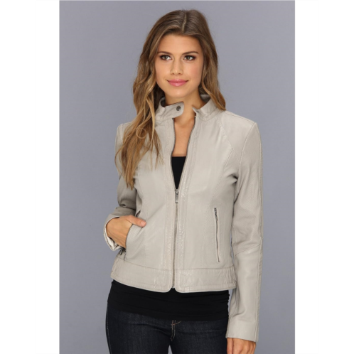 Cole Haan Perforated Lambskin Moto Jacket