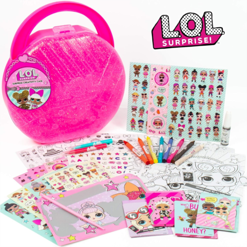 L.O.L. Surprise! Creativity Case by Horizon Group USA,Create, Play & Store,DIY Activity Case Including Paper Dolls,Coloring Pages,Makers,Crayons,Glitter Glue,Scratch Art,Stickers &