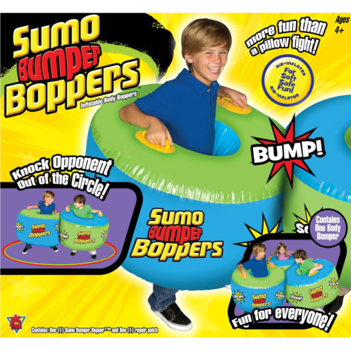 Big Time Socker Boppers Sumo Bumper Boppers Belly Bumper Toy, One Bopper and repair patch, Kids get active and silly, Air inflated fun, More fun than a pillow fight, Great for agility-balan