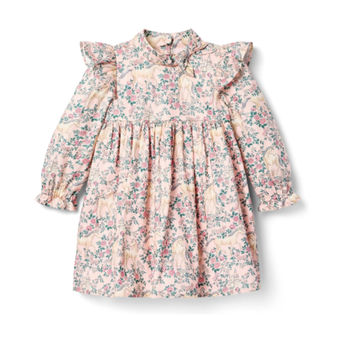 Janie and Jack Unicorn Print Dress (Toddler/Little Kid/Big Kid)