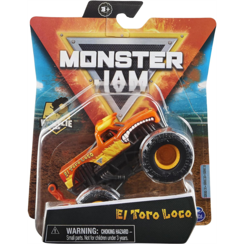 Monster Jam 2021 Spin Master 1:64 Diecast Monster Truck with Wheelie Bar: Shear Madness El Toro Loco