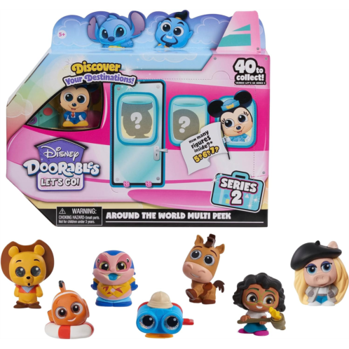 Disney Doorables Lets Go Around the World Series 2, Collectible Blind Bag Figures, Styles May Vary, Officially Licensed Kids Toys for Ages 5 Up