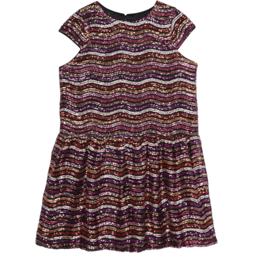 PEEK Wavy Sequin Stripe Dress (Little Kids/Big Kids)