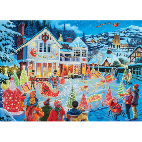 Ravensburger 16849 The Christmas House 1000 Piece Piece Jigsaw Puzzle for Adults - Every Piece is Unique, Softclick Technology Means Pieces Fit Together Perfectly