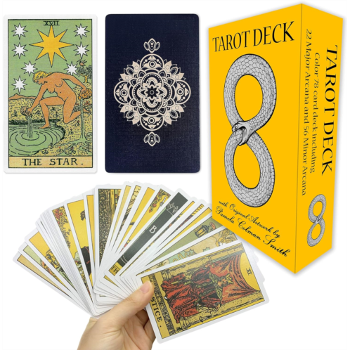 Miriyan Classic Tarot Cards Deck Ideal Tarot Cards for Beginners Tarot Cards with Online Guide Book (Online Tarot Decks Guidebook) Unique Tarot Card Deck Set for Spiritual Guidance