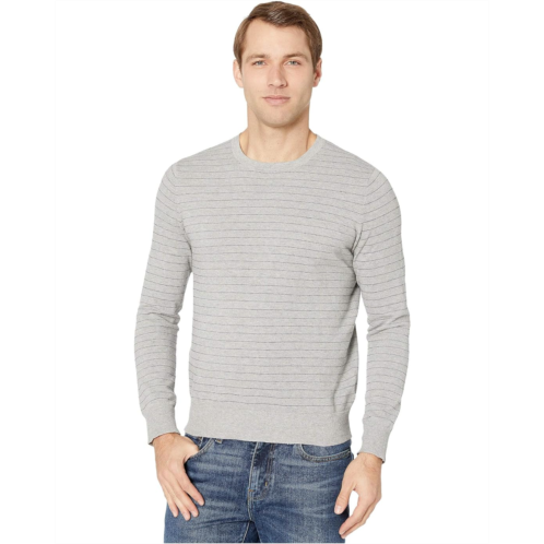 J.Crew Cotton-Cashmere Pique Line Stripe Crewneck Sweater