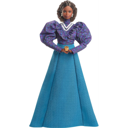 Barbie Inspiring Women Doll, Madam C.J. Walker Collectible with Puff Sleeve Blouse and Full-Length Skirt