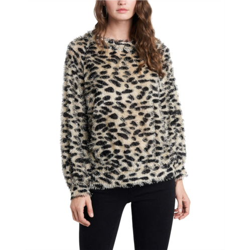 1.STATE One Shoulder Leopard Pullover