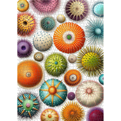 PICKFORU Colorful Sea Urchin Puzzles for Adults 1000 Pieces, Ocean Beach Puzzle, Challenging Puzzles for Adults, Nature Hard Jigsaw Puzzles as Ocean Themed Gift