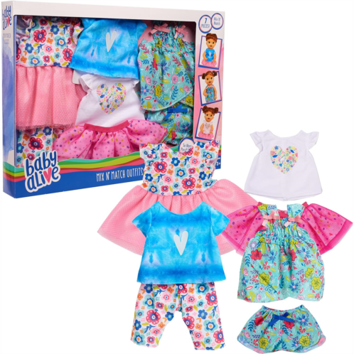 Baby Alive Mix N Match Outfit Set, Fits Most 12 - 14 Dolls, Doll Not Included, Pretend Play, Kids Toys for Ages 3 Up by Just Play