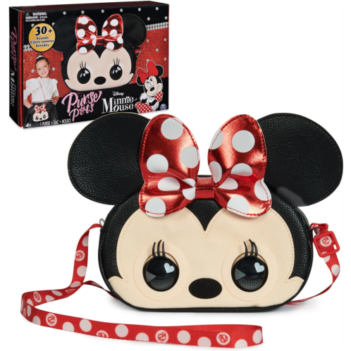 Purse Pets, Disney Minnie Mouse Officially Licensed Interactive Pet Toy & Kids Purse, 30+ Sounds & Reactions, Girls Crossbody Bag, Trendy Tween Gifts
