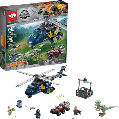 LEGO Jurassic World Blues Helicopter Pursuit 75928 Building Kit (397 Pieces)
