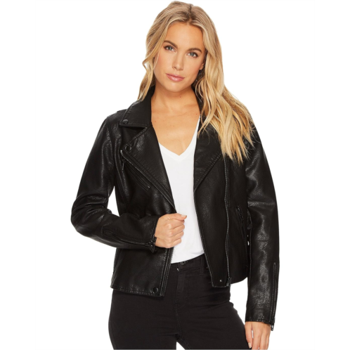 Womens Blank NYC Faux Leather Moto Jacket