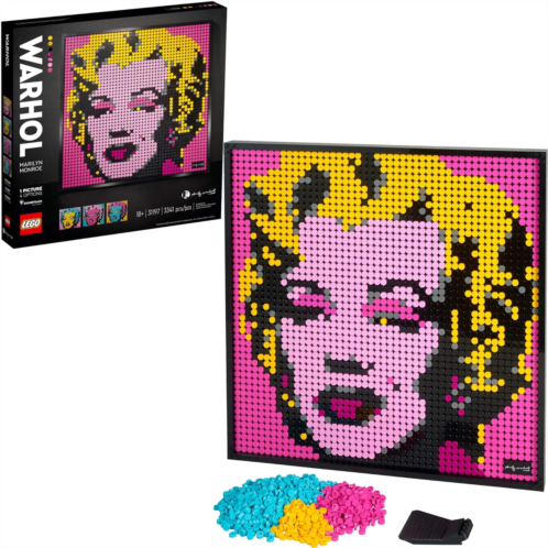 LEGO Art Andy Warhols Marilyn Monroe 31197 Collectible Building Kit for Adults; an Excellent Gift for Adults to Make Stunning Wall Art at Home and Who Love Creative Building (3,34