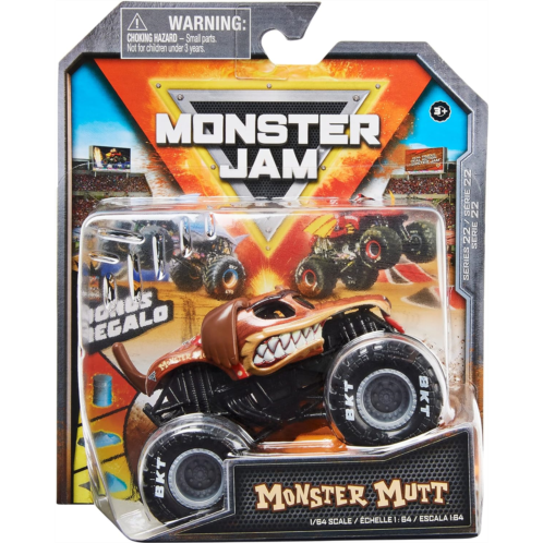 Monster Jam, Official Monster Mutt Monster Truck, Die-Cast Vehicle, Ruff Crowd Series, 1:64 Scale, Kids Toys for Boys Ages 3 and up