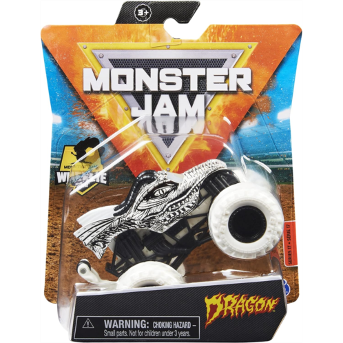 Monster Jam, Official Dragon Monster Truck, Die-Cast Vehicle, Max Contrast Series, 1:64 Scale