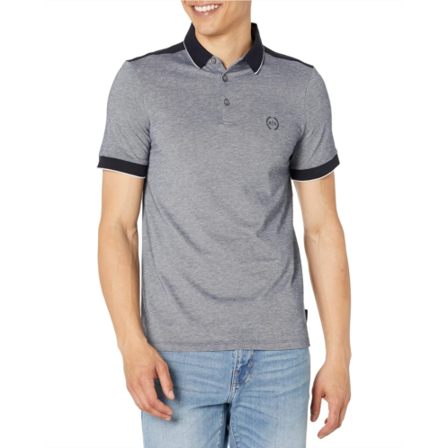 Mens Armani Exchange Two-Toned Button-Down Polo