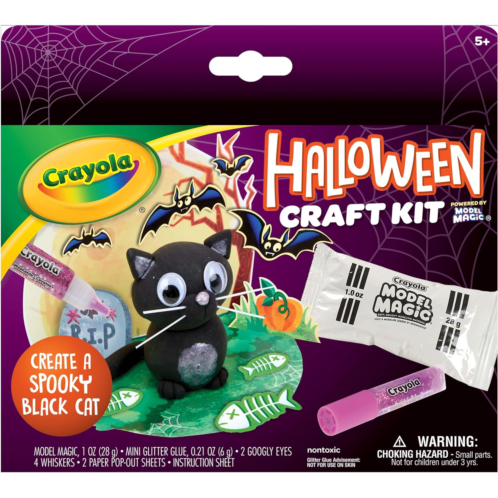 Crayola Halloween Black Cat Craft Kit, Model Magic, DIY Crafts for Kids, Gift