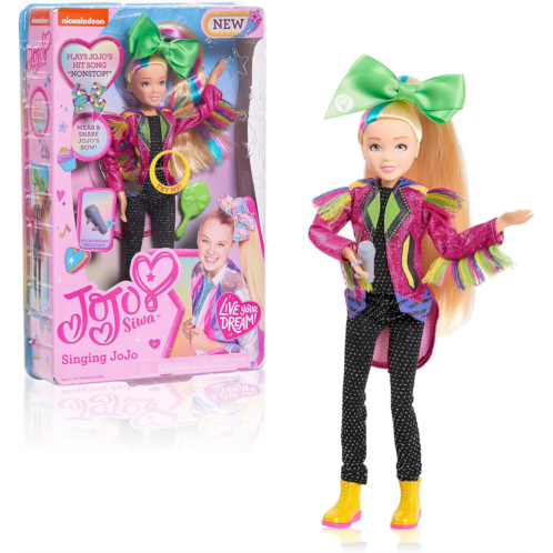 JoJo Siwa 10 Inch Singing Doll, Sings Hit Song Titled Non-Stop, Pink Jacket with Rainbow Fringe, Kids Toys for Ages 6Up by Just Play