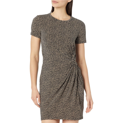 Michael Michael Kors Giraffe Twist Short Sleeve Mini Dress