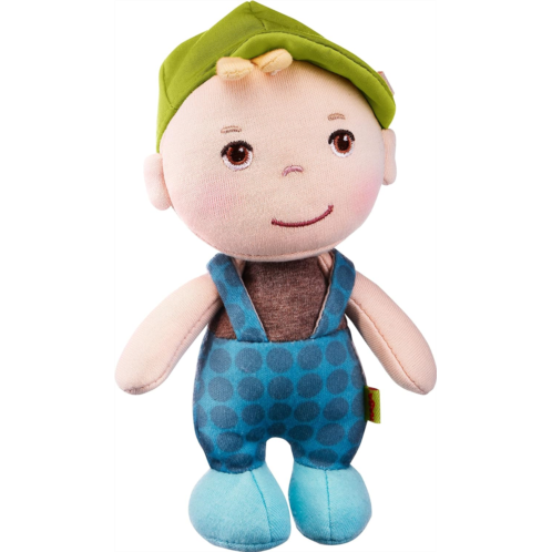 HABA Mini Soft Doll Matteo - Tiny 6 First Baby Boy Doll from Birth and Up