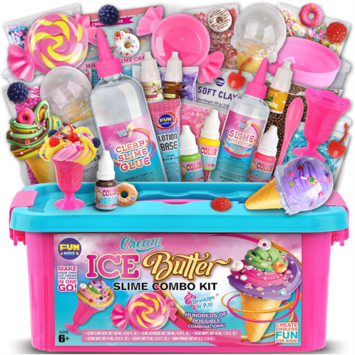 Gift Butter Slime Kit for Girls 10-12, FunKidz Ice Cream Soft Slime Making Kit Ages 8-12 Kids Slime Toys Ideal Birthday Party Present