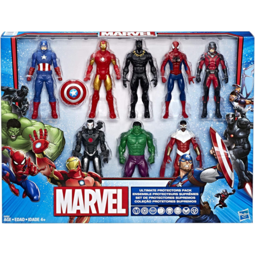 Transformers Marvel Avengers Action Figures - Iron Man, Hulk, Black Panther, Captain America, Spider Man, Ant Man, War Machine & Falcon! (8)