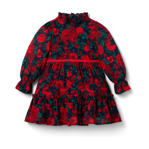 Janie and Jack Rose Print Dress (Toddler/Little Kids/Big Kids)