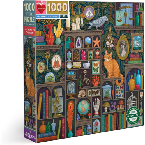 eeBoo: Piece and Love Alchemist Cabinet 1000 Piece Square Jigsaw Puzzle, Jigsaw Puzzle for Adults and Families, Includes Glossy, Sturdy Pieces and Minimal Puzzle Dust
