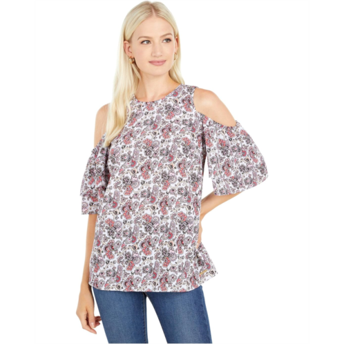 Michael Michael Kors Abstract Scroll Flutter Top